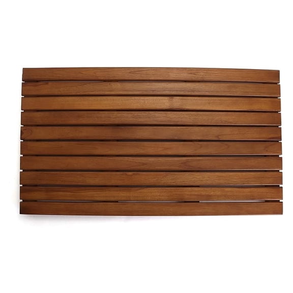 Teak Shower Mat - Teak Bath Mat - Wood Bath Mat - Wood Shower Mat - Non Slip Indoor or Outdoor Shower Mat - Teak Doormat/Sauna Mat - Wooden Stall Mat (Modern)