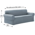 thumbnail image 4 of Maytex Stretch Pixel 1 Piece Sofa Furniture Cover Slipcover, Steel Blue, 4 of 6