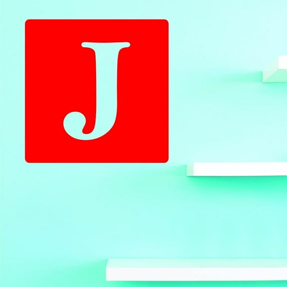 Custom Decals Alphabet Letter J Wall Art Size: 18 X 18 Inches Color: Multi