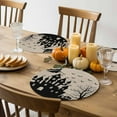 thumbnail image 6 of Halloween Round Placemats Set of 4 Castle Haunted House Witch Place Mats Washable Woven Placemat Pumpkin Bat Linen Circle Braided Table Mat for Kitchen Dining Table Holiday Party Home Decor 15 Inch, 6 of 9