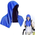 thumbnail image 2 of Hooded Cooling Towel, Torqee Fast Wicking Neck Wrap, Outdoor Head Cover, for Sports, Camping, Cycling and Hot Weather, Blue, 2 of 9