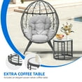 thumbnail image 4 of Uforic Outdoor Rattan Egg Chair with Table, Cushioned for Patio, Garden, Backyard, Porch, Gray, 4 of 6