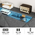 thumbnail image 4 of VEANERWOOD Twin Bed Frame with Storage Headboard and 4 DrawersUpholstered Plarform with Built in Charging Station and Adjustable Led Lights, Dark Grey, 4 of 9
