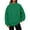 Green, variant on Women's Plus Size Casual Pullover, No Hood Crewneck Sweatshirt, Soft Long Sleeve Top, Loose Fit Comfort Wear, Oversized Everyday Blouse for Women Coffee L