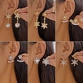 thumbnail image 2 of SPEKSEE Christmas Snowflake Earrings for Women Sparkly CZ Winter Snowflake Pearl Tree Stud Earrings Christmas Holiday Gifts, 2 of 8