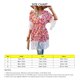 thumbnail image 3 of Camisa holgada de verano con empalme de borlas y cintura con estampado de manga corta para mujer, 3 of 6