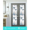 thumbnail image 5 of Window Privacy Film Summer Sea Turtle Stained Glass Window Film Decorative Sun Block Window Cover Ocean Coastal Coral Flower White Window Clings Static Adhesive Sticker for Bathroom 29.5"x118", 5 of 7