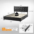 thumbnail image 5 of UBesGoo Upholstered Queen Bed Frame w/ 4 Drawers,Platform Bed Frame，No Box Spring Neededy, Black, 5 of 13