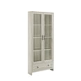 thumbnail image 4 of Gramercy Way Home Source Corner Storage Cabinet in White with Glass Doors, 4 of 7