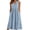 D403/Blue, variant on Afdoent Dresses For Women Linen Maxi Dresses For Casual V Neck Long Dress Sleeveless With Pockets Beach Travel Vacation Long Sundress Travel Outfits