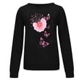 thumbnail image 4 of ICHUANYI Liquidación Mujeres Moda Casual Impresión Cuello Redondo Suelta Manga Larga Camiseta Tops Blusa Sin Capucha Sudaderas ICHUANYI WER202308256750, 4 of 5