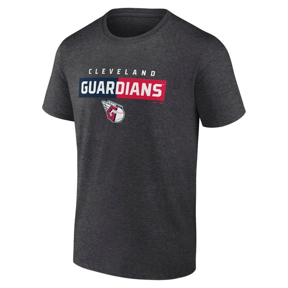 Cleveland Guardians Men's Heather Charcoal Outpace Cotton T-Shirt, Up to Size 3XL