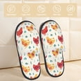 thumbnail image 2 of Balery Flower Chicken Pantuflas de Casa de Felpa Silenciosas con Diseño Estampado, Zapatillas Cómodas Antideslizantes de Algodón para Interior-Large, 2 of 8