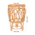 thumbnail image 2 of RENACLIPY Balcony Rattan Flower Basket With Handle Plant Pot Stand Rattan Light Brown Decoration Weddings 1Pack, 2 of 6