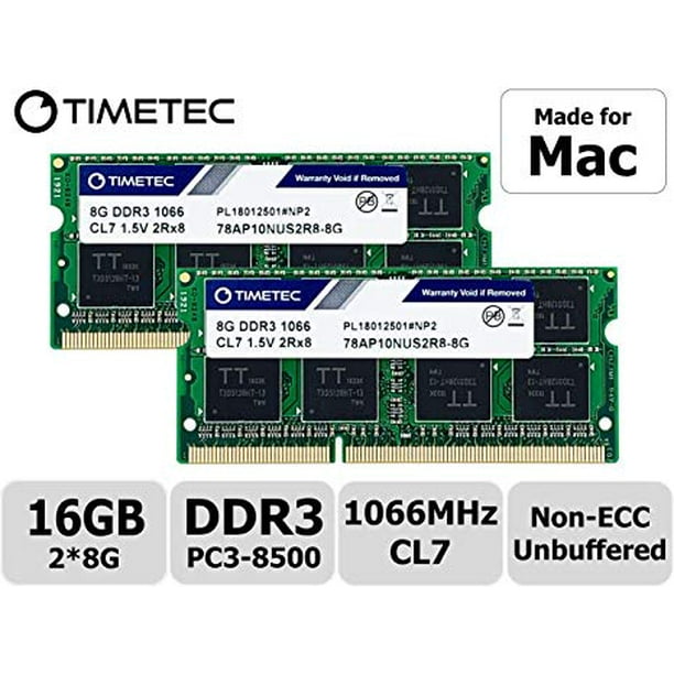 Timetec Hynix Ic 16gb Kit 2x8gb Compatible For Apple Ddr3 Pc3 8500 1067mhz 1066mhz Upgrade For Macbook 13 Mid 10 Macbook Pro 13 Mid 10 Imac 27 Late 09 Mac Mini Mid 10 16gb Kit 2x8gb Walmart Com