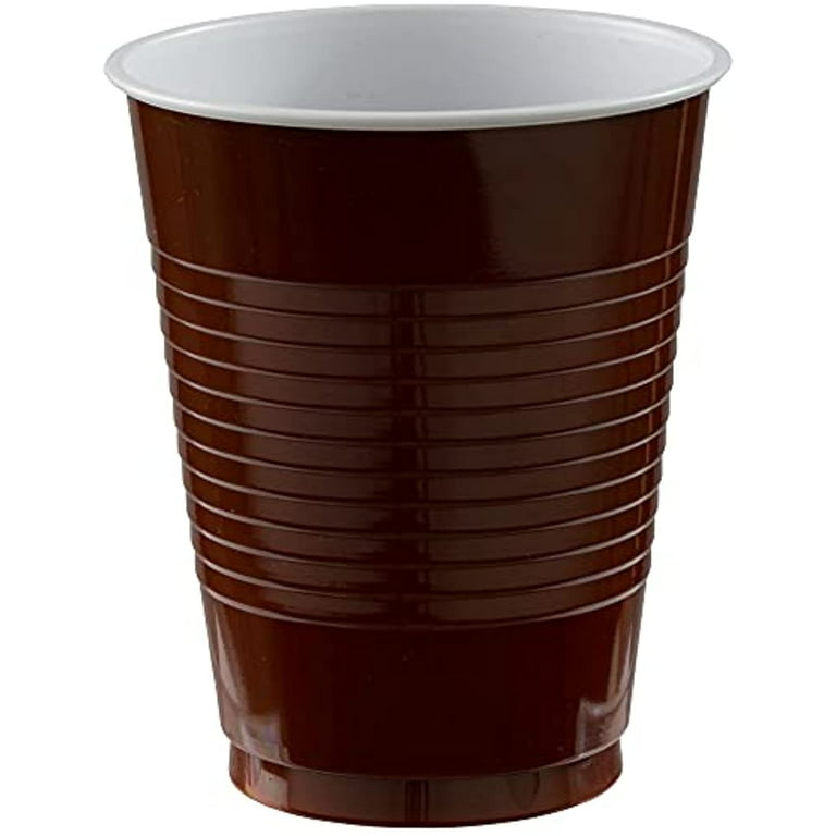 Plastic Cups- 18 Oz. Chocolate Brown 50 Pcs.