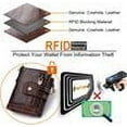 thumbnail image 3 of Men's wallet protection men's leather wallet with chain double fold men's wallet with coin pocket zipper wallet 16 card slots wallet (coffee), 3 of 5