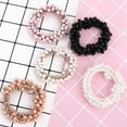 thumbnail image 6 of Dalrosia 5PCS Pearl Hair Ties Elastic Scrunchies Stretchy Bands Bead Ropes Hair Accessories for Women Girls Ponytail Thick Hair, 6 of 6