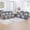 Grey-Couch+Loveseat, variant on Faux Leather Power Recliner Sofa Set, Home Theater Seating with LED Base Light, Cup Holders & Storage Console, Living Room Reclining Couch for Movie Room Grey