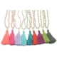 thumbnail image 4 of Collar de borlas de oración Hugo Cadena Artificiales Anudadas colgante violeta, 4 of 4