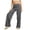 Dark Gray, variant on High Waist Tummy Control Yoga Pants, Straight Leg Flared Bootcut No Front Seam Loose Fit Stretchy Workout Trousers for Women
