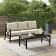 thumbnail image 2 of Afuera Living 2-Piece Metal/Polyester Outdoor Sofa Set in Oatmeal/Bronze, 2 of 17