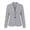 Gray, variant on Women's Business Casual Blazer Jacket, Notched Lapel One Button Long Sleeve Work Office Blazer with Pockets & Ruched Cuffs, S-2XL