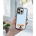 thumbnail image 5 of WIRESTER Shockproof Soft Rubber Cover Case for Apple iPhone 16 Pro 6.3" 2024, Animal Red Pembroke Welsh Corgi Dog On Light Blue Background, 5 of 5
