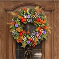 thumbnail image 6 of FAMTKT Artificial Flower Wreath, Simulated Flowers Wreath Door Hanging Outdoor Courtyard Decoration Summer Fruit Wreath Front Door Wreath for Home Party Festival Wedding Decor on Clearance, 6 of 9