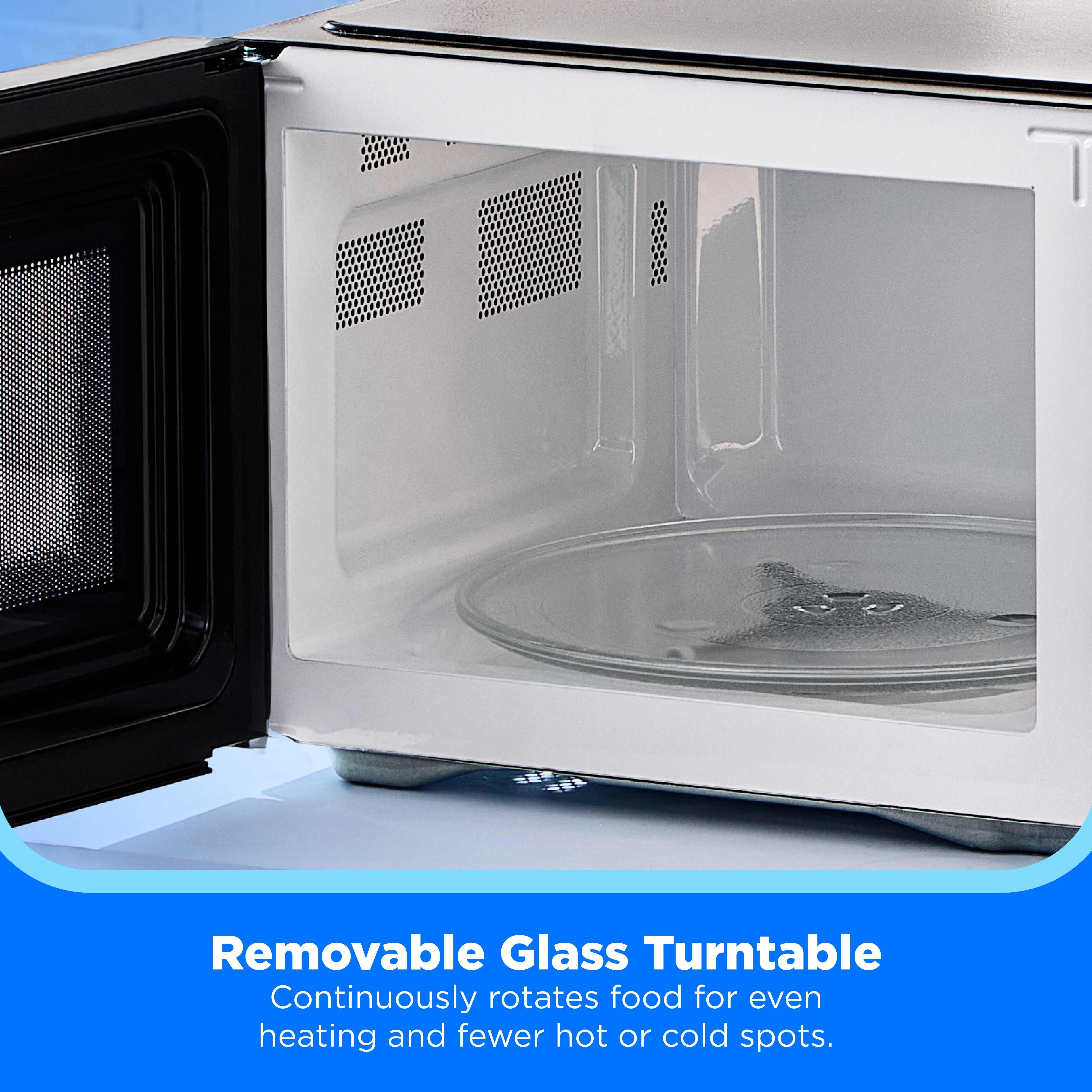 Midea Countertop Microwave Oven, 0.9 Cu Ft, 900 Watts, 11 Power Levels, Compact, Stainless Steel
