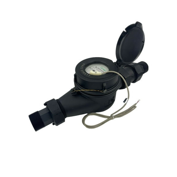 DAE MJP-150P 1.5" Lead Free Potable Plastic Water Meter, Pulse Output, NPT Couplings, Gallon