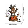 thumbnail image 3 of Cififendec Halloween USB Ghost Seesaw Night Light, 7.08"×6.69", Glowing Spooky Tree Pumpkin LED Table Lamp For Bedroom Nightstand Tiered Tray Holiday Decor, 3 of 6