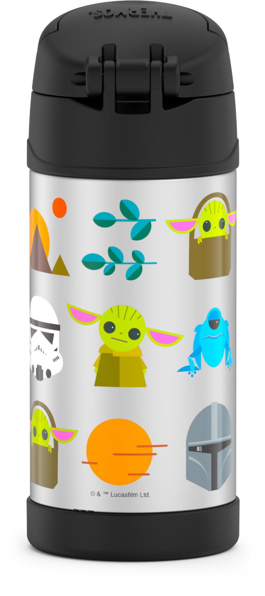 Thermos Funtainer 12 Ounce Vacuum Insulated Star Wars Straw Bottle