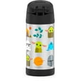 thumbnail image 4 of Thermos Kids Stainless Steel Vacuum Insulated Funtainer Straw Bottle, Mandalorian, 12oz, 4 of 6