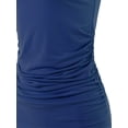 thumbnail image 4 of A2Y Women's Fitted Premium Fabric Side Ruched Sleeveless Top Mid Navy M, 4 of 5