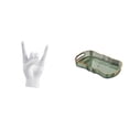 thumbnail image 1 of Estatua de mano en gesto de roca, bandeja para servir comida, manualidades con gestos de manos, bandeja de tocador para baño, escultura creativa de ma, 1 of 8
