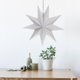 thumbnail image 2 of 2 faroles de papel huecos de 45 cm con forma de estrella para colgar en el techo, decoración para fiestas (blanco), 2 of 5