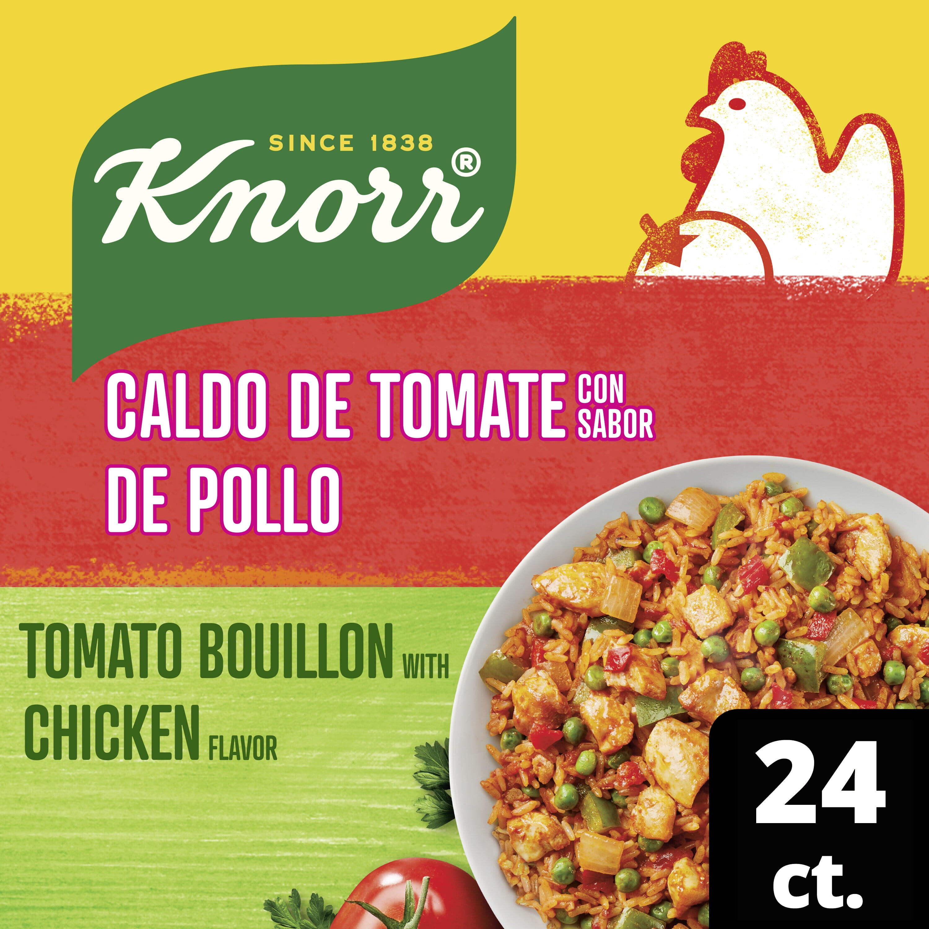 (36 pack) Knorr Tomato with Chicken Flavor Bouillon Cubes, 9.3 oz 24 Pack