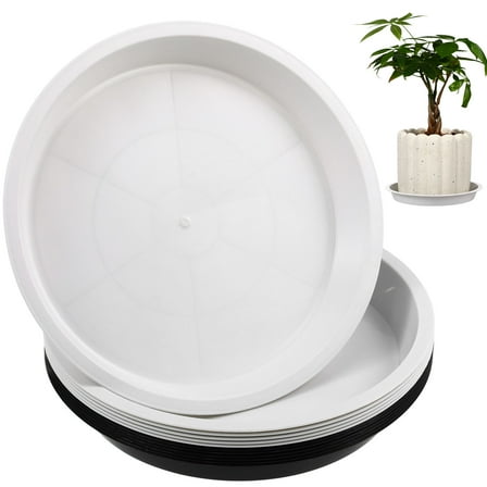 Raindrops 12 Pcs Plant Saucers Flower Pot Saucers Round Plant Drainage Tray Planter Drip Trays For Outdoor Indoor