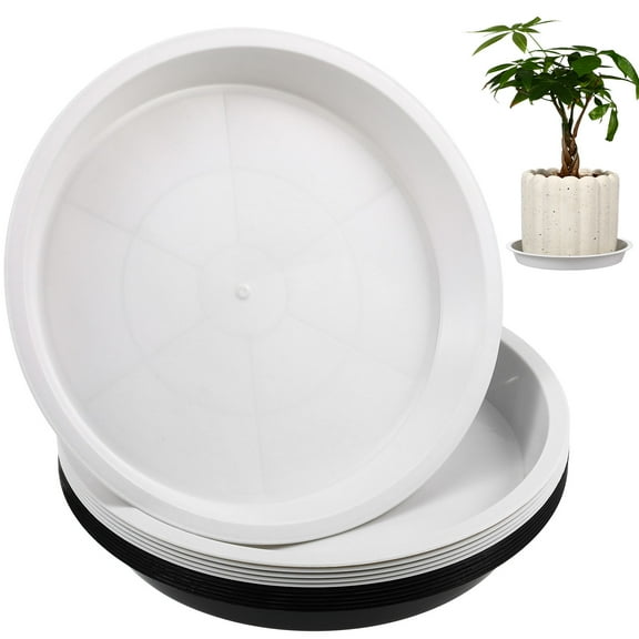 Raindrops 12 Pcs Plant Saucers Flower Pot Saucers Round Plant Drainage Tray Planter Drip Trays For Outdoor Indoor