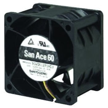 Sanyo Denki Stepper Motor sanyo denki - sanace fans 9hv0612p1j001 axial fan, san ace 60 series, 12 v, dc, 60 mm, 38 mm, 68 dba, 66.4 cu.ft/min ()