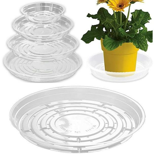 Travelwant 20Pcs Plant Saucers Clear Plant Saucers Flower Pot Tray