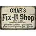 thumbnail image 1 of OMAR'S Fix-It Shop Sign Grandpa Dad Wall Decor 12 x 18 Matte Finish Metal 112180006343, 1 of 1