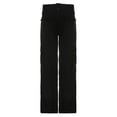 thumbnail image 4 of Women Baggy Cargo Pants - Streetwear Hip Hop Joggers, Drawstring Wide Leg - S-L, Polyester, Casual Summer Wear, 4 of 8