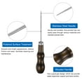 thumbnail image 4 of 3 Pieces Handwork Sewing Awl Double Gourd Leather Punch Hole Tool with Wooden Handle, 4 of 6
