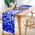 thumbnail image 2 of Camino de mesa Yblut 30 x 274 cm con lentejuelas azul real, 2 of 8
