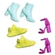 thumbnail image 2 of Barbie Fashion Shoes - Package of 5 Pairs of Shoes ~ Yellow Sneakers, Pink High Heels, Purple High Heels, Blue Boots and Green Hiking Shoes Barbie -, 2 of 4