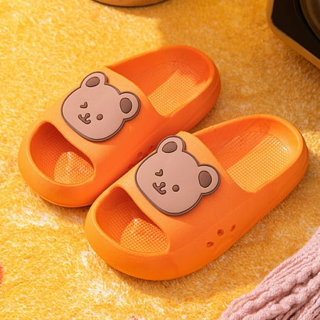 

Toddler Kids Boys Girls Slippers Slides Pillow Sandals Summer Quick Dry Bathroom Slides Beach Water Non-Slip Kids Shower Shoes for 25Months-12Years Inner Length 15-22cm