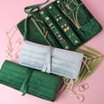 thumbnail image 4 of Travel Jewellery Organizer Roll Velvet Jewelry Storage Foldable Jewellery Bag Large Capacity Jewelry Pouch For Necklace Bracelet Earrings Ring, 4 of 7