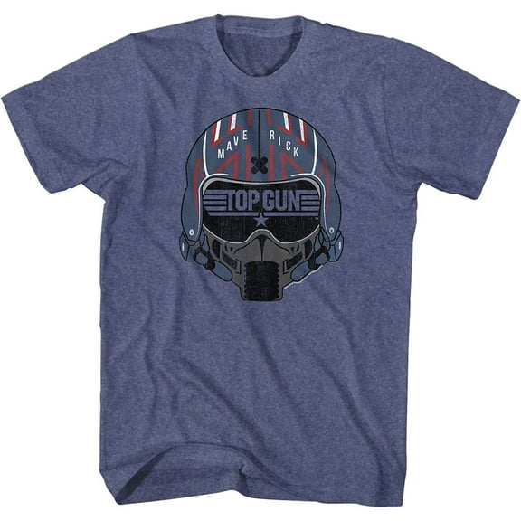 Top Gun Maverick Helmet Vintage Blue Heather Adult T-Shirt